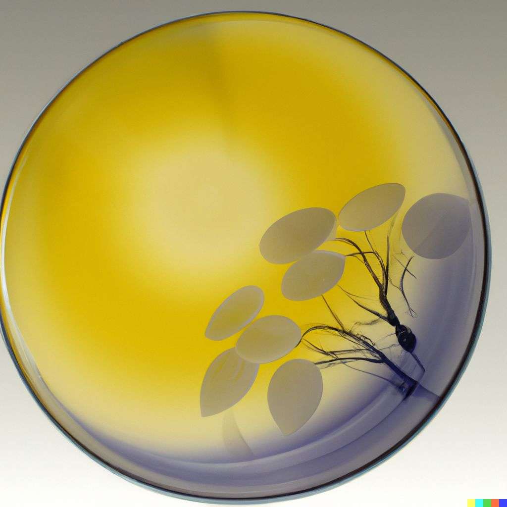 the discovery of gravity, glass painting
